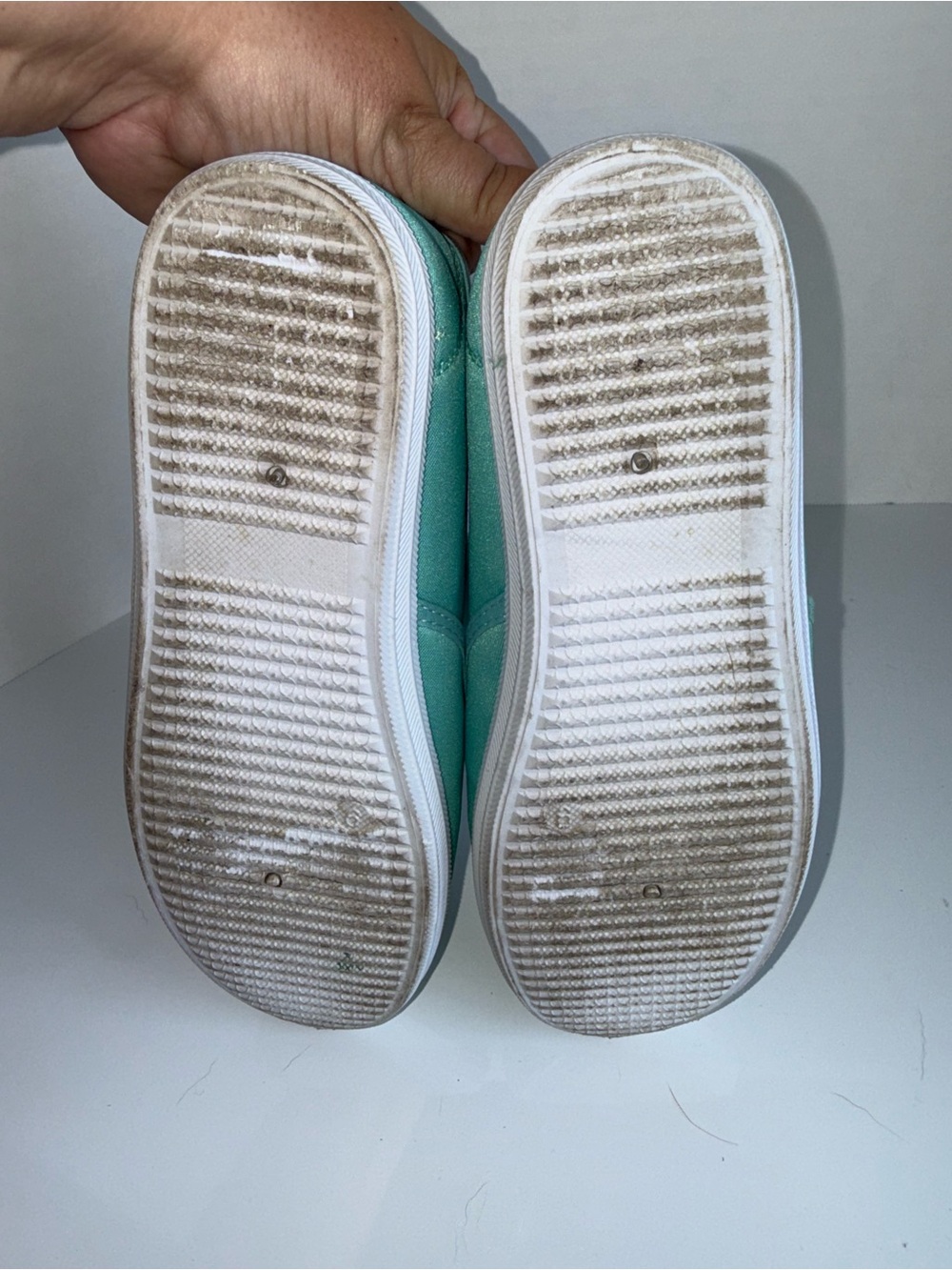 DISNEY LITTLE MERMAID Mint Green Painted Canvas Women Casual Ked Style Sneaker 9 - Picture 5 of 6
